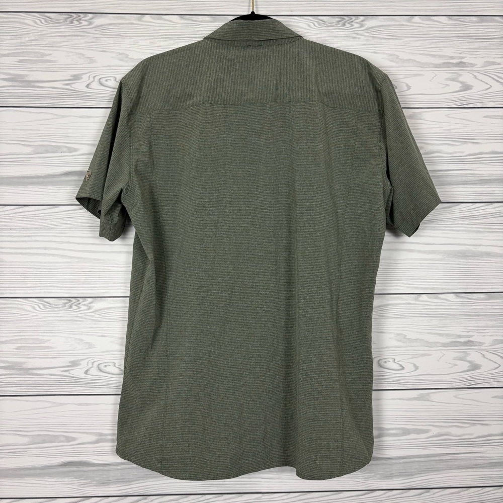 KUHL Tapered Fit Green Short Sleeve Button Down Shirt Size Large - Picture 4 of 7